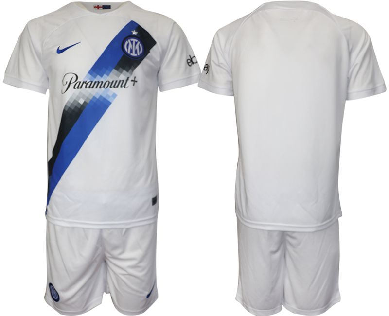 Men 2023-2024 Club Inter Milan away blank white Soccer Jersey->inter milan jersey->Soccer Club Jersey